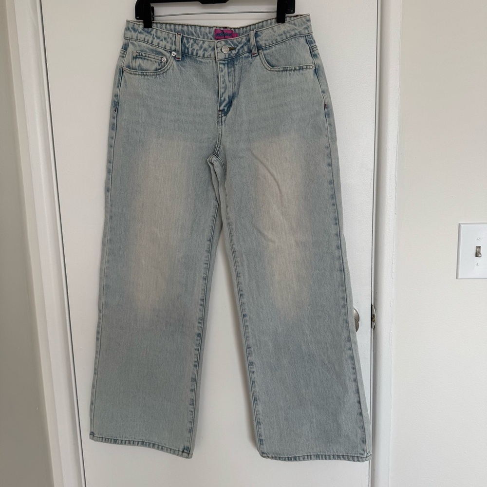 Edikted Sky Blue Wide-Leg Jeans Size L